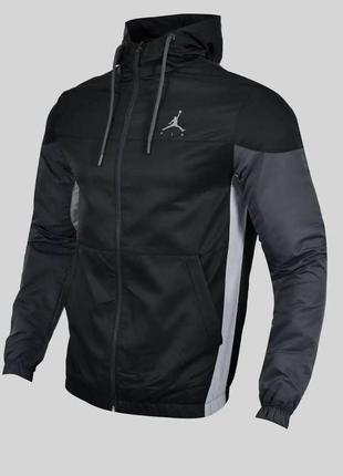 Ветровка мужская air jordan dark grey серая мужская весення куртка демисезонная курточка1 фото