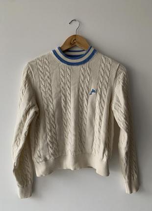 Молочна біла кофта джемпер светр в коси esprit біла голуба бавовняна