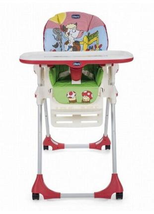 Стульчик для кормления chicco polly 2-in-1 easy (4 колеса)2 фото