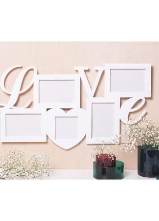 Фоторамка «love» 54х35 см,на 5 фото