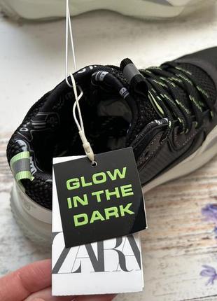 Кросівки світяться у темряві), черевики, zara, колекція 2024, 36 розмір5 фото