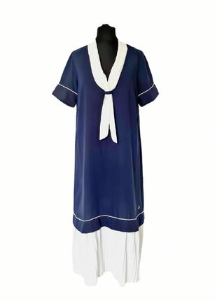 Прекрасное интересное оригинальное классное стильное винтажное платье ретро винтаж морской стиль5 фото