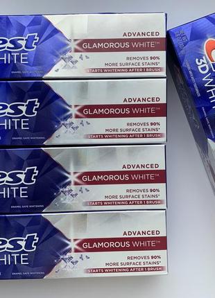 Відбілююча зубна паста crest 3d white luxe glamorous white  107 g
