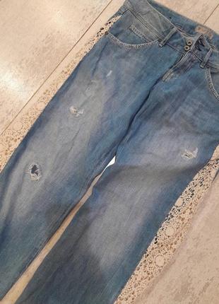 Стильні брендві джинси ажурна вставка7 фото