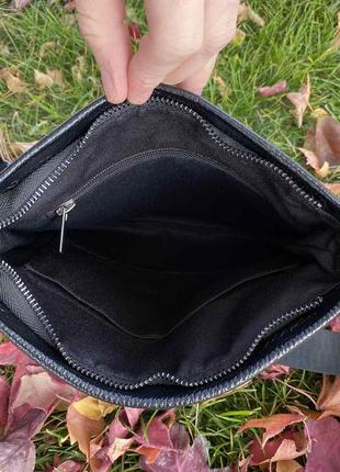 Модная мужская кожаная сумка планшетка через плечо8 фото