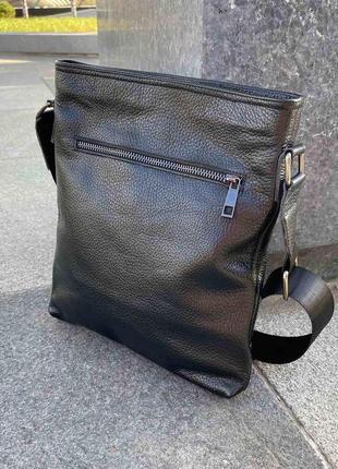 Модная мужская кожаная сумка планшетка через плечо7 фото