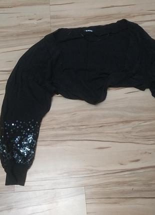 Шикарное болеро накидка рукава буфы, универсальный оверсайз