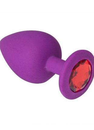 Мала силіконова анальна пробка purple silicone ruby, s