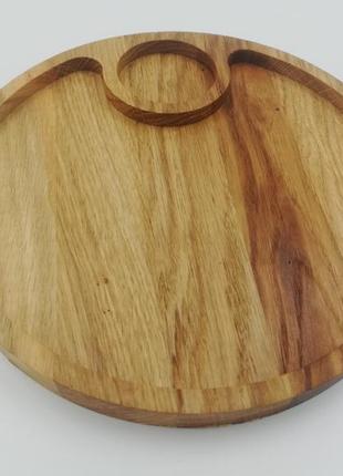 Деревянная тарелка-менажница2 фото