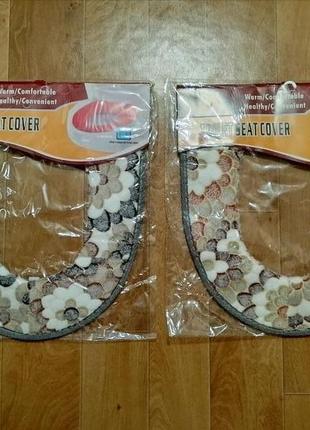 Чехол-накладка, утеплитель на сиденье унитаза на липучках пушистая