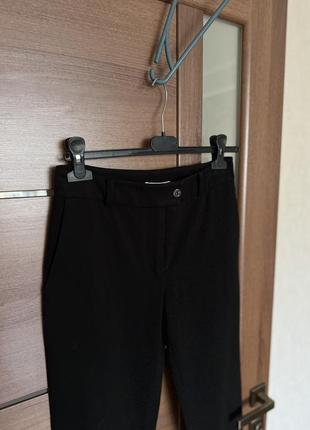 Стильные шерстяные классические чёрные брюки с карманами размер s-m6 фото