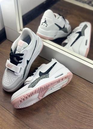 Жіночі  якісні шкіряні кросівки  nike legacy 312  low pink/ white 🔥4 фото