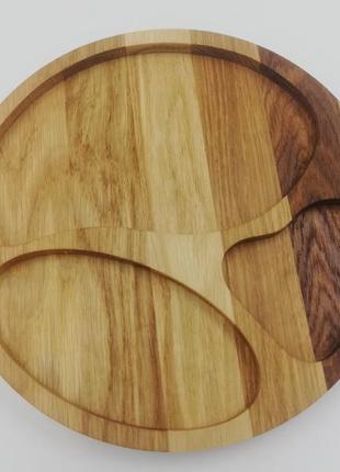 Деревянная тарелка-менажница1 фото