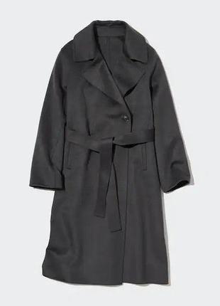 Пальто оверсайз суміш вовни uniqlo2 фото