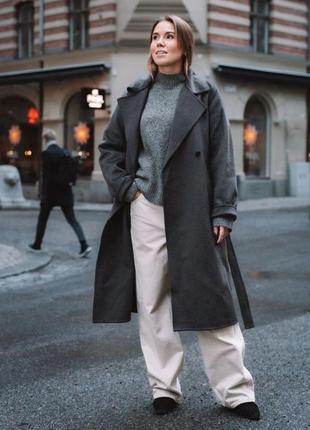 Пальто оверсайз суміш вовни uniqlo9 фото