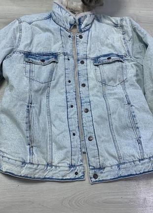 Джинсовая куртка джинсовка утеплённая1 фото