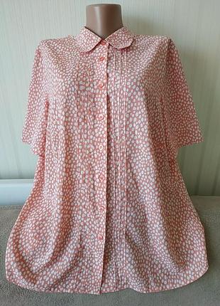 Блузка с коротким рукавом, идеальное состояние, р 20