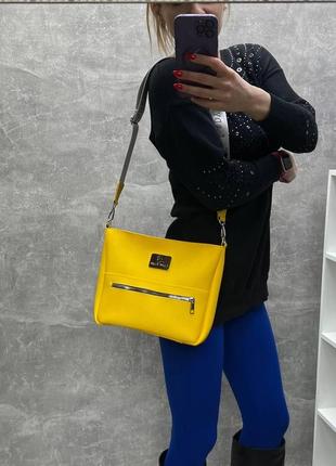 Желтая - lady bags - элегантная, стильная, вместительная и практичная сумка (0491)5 фото