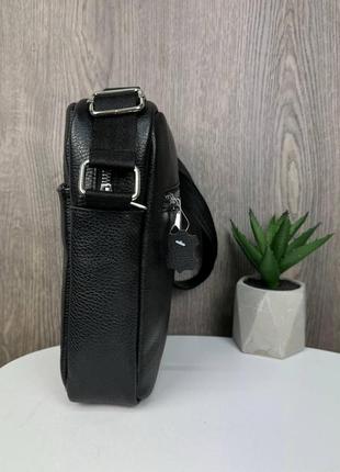 Подарочный набор кожаная мужская сумка барсетка + кожаный ремень + кошелек портмоне из натуральной кожи5 фото