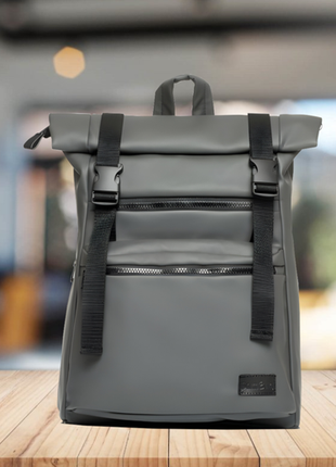 Новинка! практичний рюкзак sambag rolltop zard графітовий5 фото