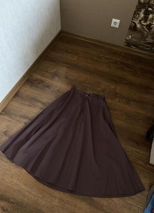 Стильная винтажная на завязках шерстяная длинная юбка миди макси размер м-л7 фото