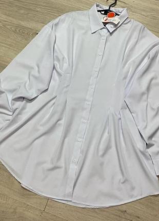 Рубашка блуза великого розміру 56-605 фото