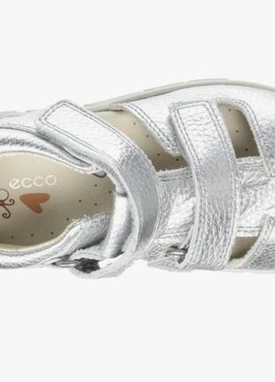 Шкіряні босоніжки ecco mini stride silver 23 р.р.5 фото