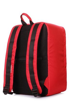 Рюкзак для ручної поклажі poolparty hub 40x25x20см ryanair / wizz air / мау червоний3 фото