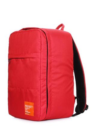Рюкзак для ручної поклажі poolparty hub 40x25x20см ryanair / wizz air / мау червоний2 фото