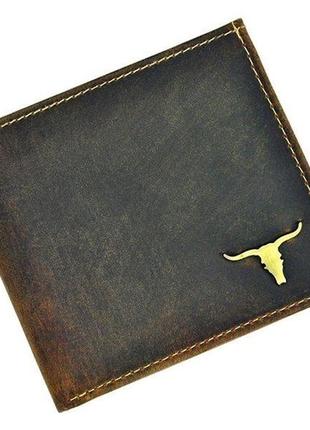 Чоловічий шкіряний гаманець wild rm-01-baw buffalo коричневий -