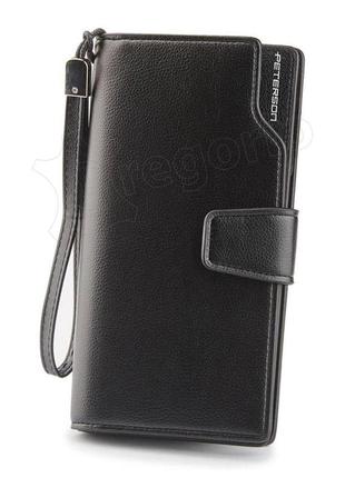 Жіночий гаманець із екошкіри peterson ptn hyyt-s1063 чорний -