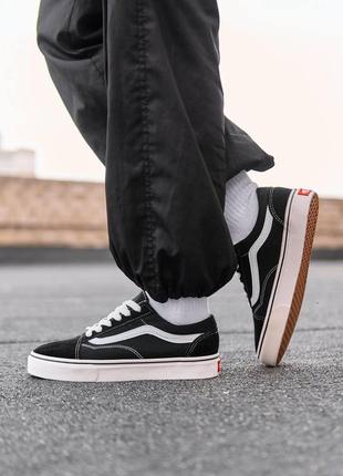 Vans old skool classic black white (молочна підошва)