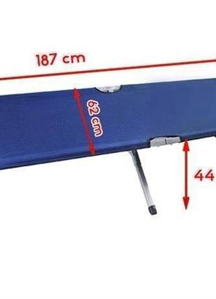 Тактична розкладачка 190 см до 120 кг похідна розкладачка, польове ліжко7 фото
