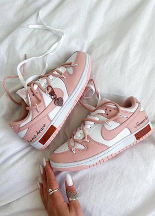 Кожаные кроссовки nike sb dunk “sweet heart”2 фото