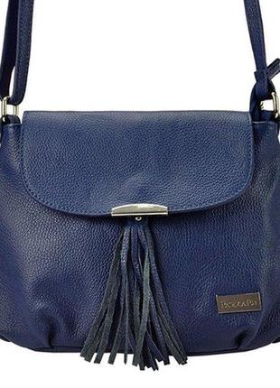 Жіноча шкіряна сумка patrizia piu 318-012 темно синій -