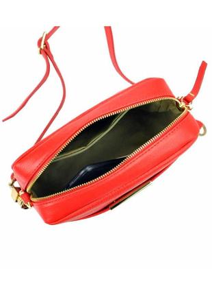 Жіноча шкіряна сумка pierre cardin frz 1847 dollaro червоний -6 фото