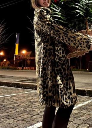 Еко шубка трендовой леопард6 фото
