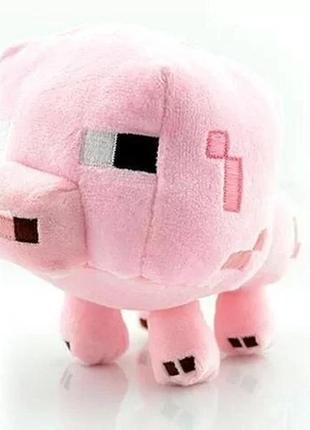 Мягкая игрушка minecraft свинья pig 18 см