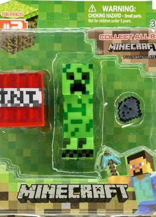 Фигурка крипер с блоком тнт minecraft