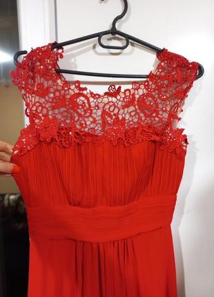 Червона вечірня сукня в пол.3 фото