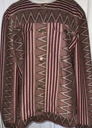 Куртка бордо з геометрічним принтом klass р.163 фото