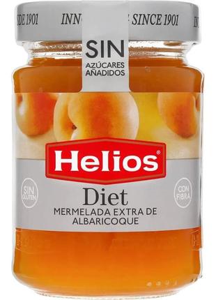 Джем helios diet з абрикосу без цукру 280 г