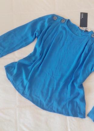 Блакитна блуза кофточка stradivarius6 фото