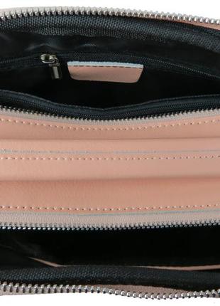 Кожаная женская сумка fashion instinct розовая7 фото