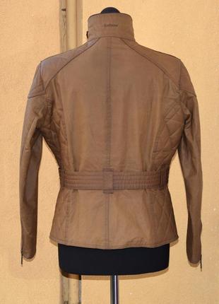 Оригінальна вощена куртка barbour international biker wax jacket вакс в мото байкерському стилі4 фото
