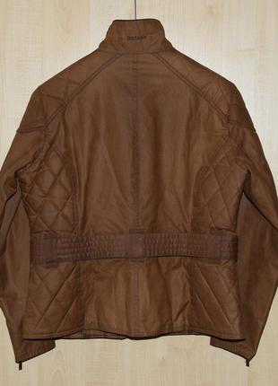 Оригінальна вощена куртка barbour international biker wax jacket вакс в мото байкерському стилі9 фото