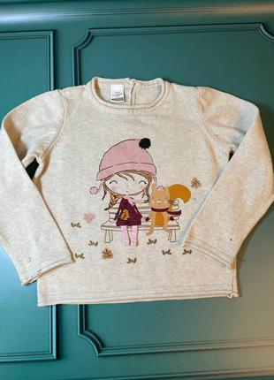 Свитер девочка и белочка 86-92 размер 3464