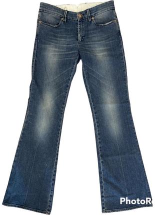 Джинси італійські, джинси кльош, джинси стрейч, джинси сині розкльошені