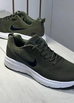 Кросівки чоловічі nike running хакі4 фото