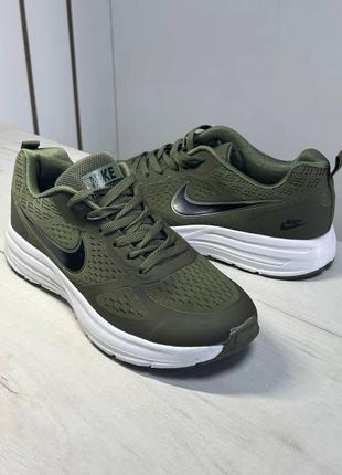 Кросівки чоловічі nike running хакі3 фото